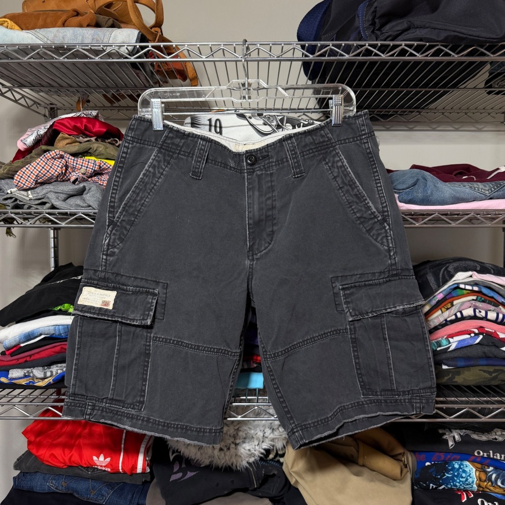 Denim & Supply Ralph Lauren Cargo Shorts Mens 32 Faded Black Military Utility